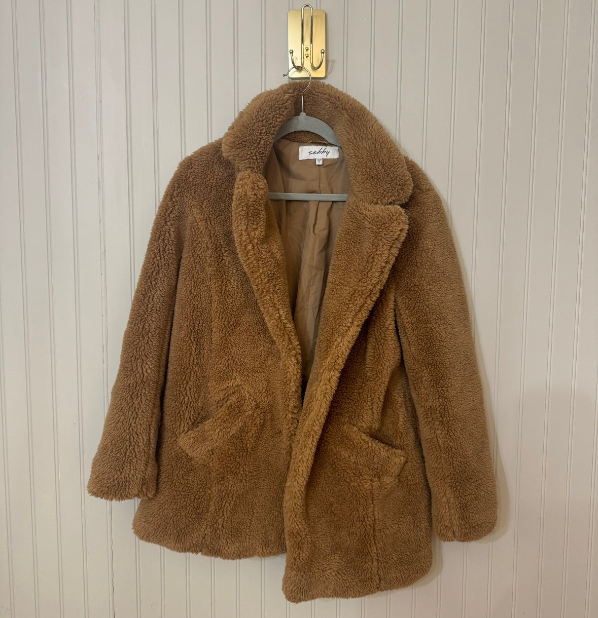 Sebby Teddy Sherpa Jacket Size Medium