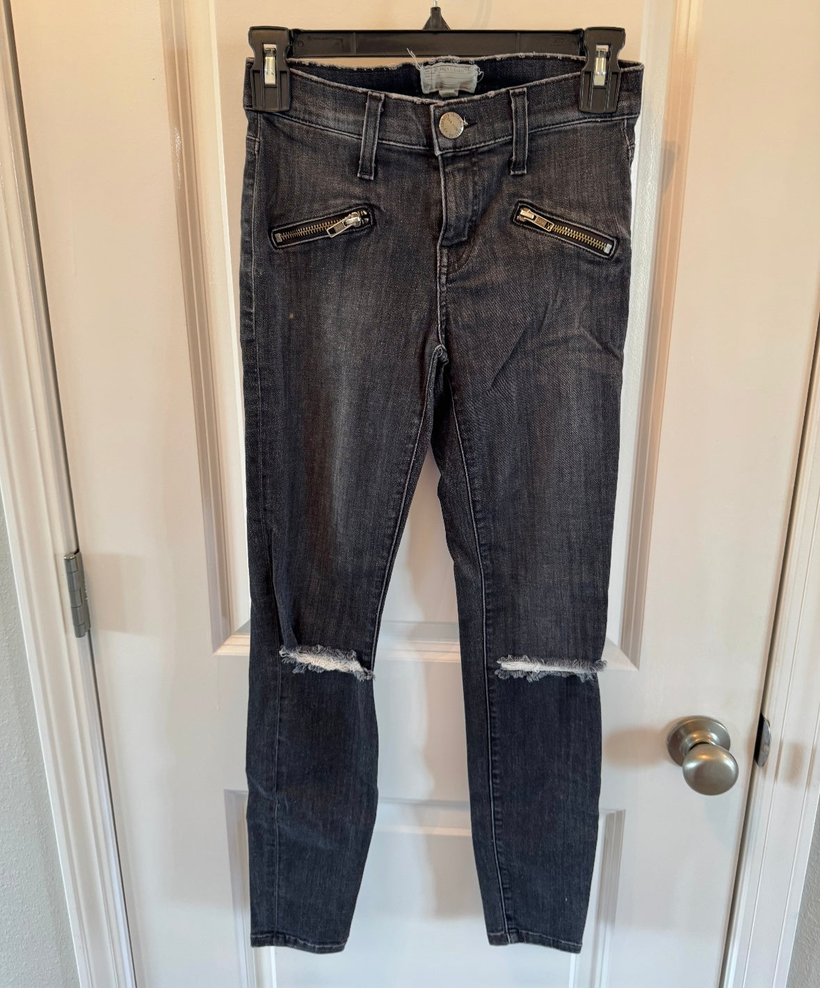 Free People Current/Elliott Skinny Jeans Women’s Size 24/0 Black