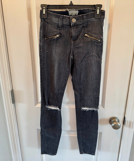 Free People Current/Elliott Skinny Jeans Women’s Size 24/0 Black