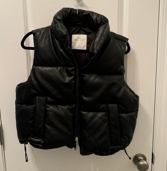 Hollister Puffer Vest Women’s Size Medium Black