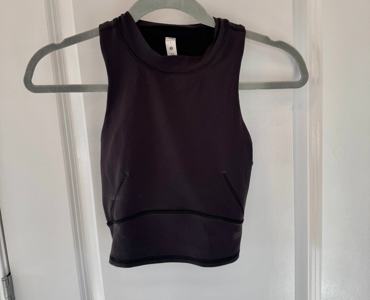 Lululemon High Neck Tank Women’s Size 2 Black