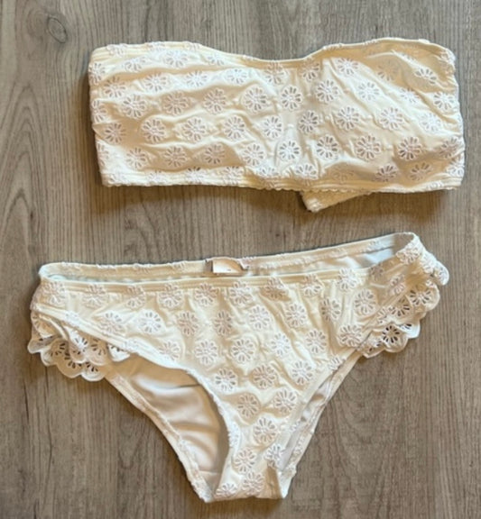 Kate Spade Eyelet Bikini Women's Size S White