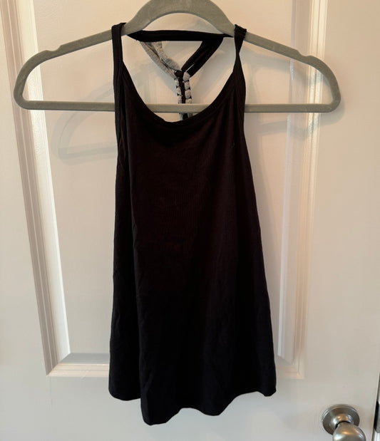 Free People FP Movement Racer Back Braided Strap Loose Fit Tank Women’s Size Small Black