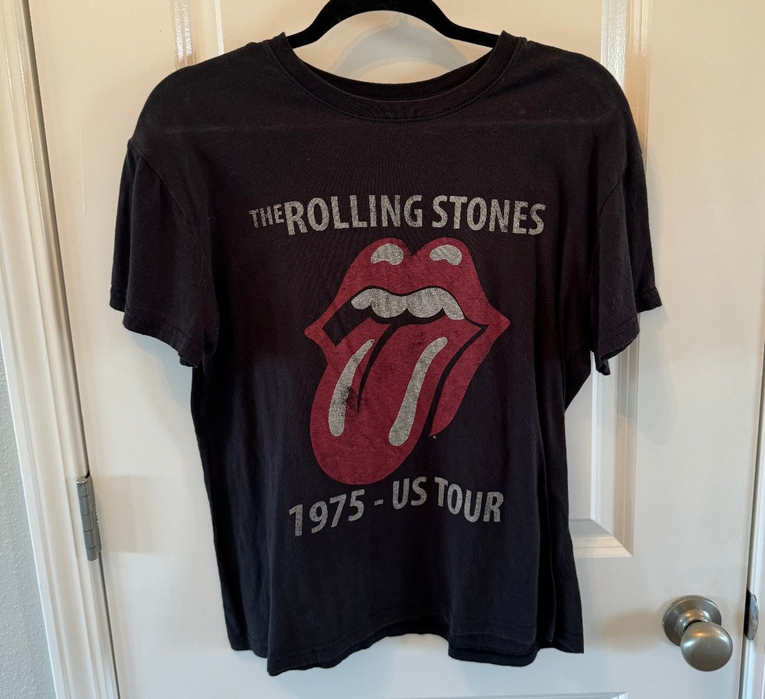 H&M Rolling Stones Band Tee Women’s Medium Black