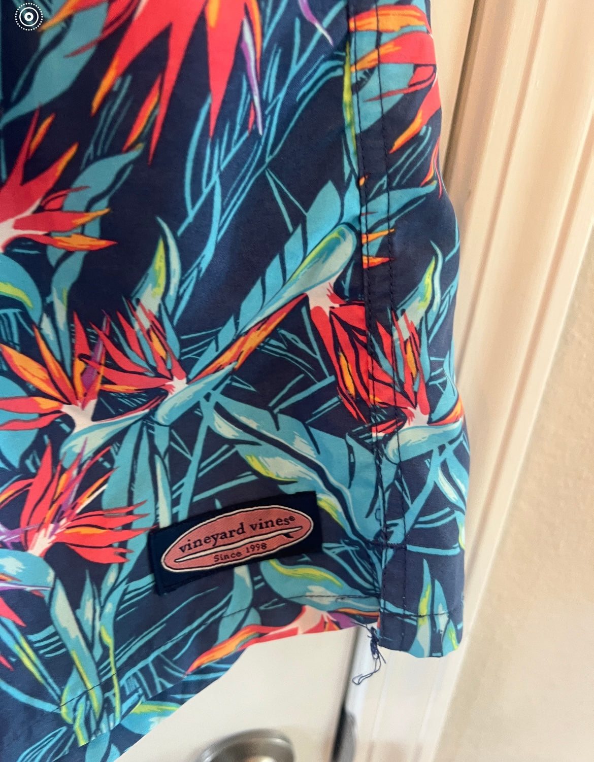 Vineyard Vines Birds Of Paradise Chappy Trunks 7in Inseam Men’s Size Large Blue