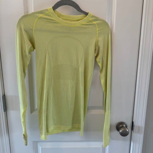 Lululemon Swiftly Top Women’s Size 4 Pastel Yellow