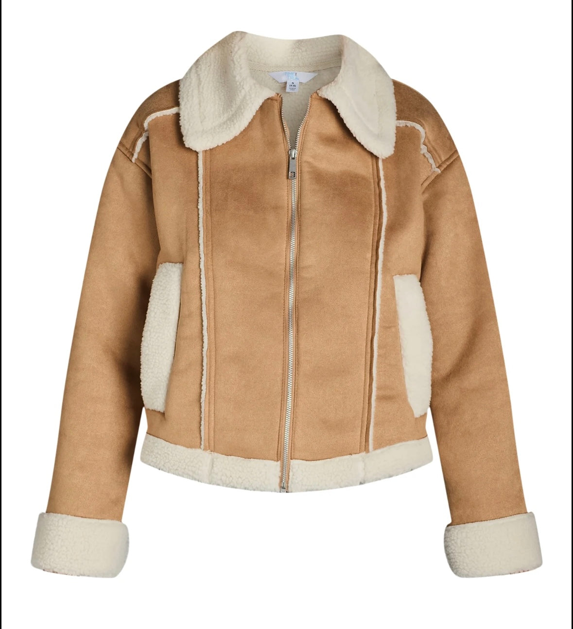 Faux Shearling Bomber Jacket Women’s Medium NWT