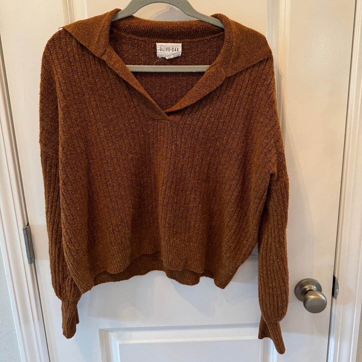 Olive + Oak Sweater Women’s Size Large Brown