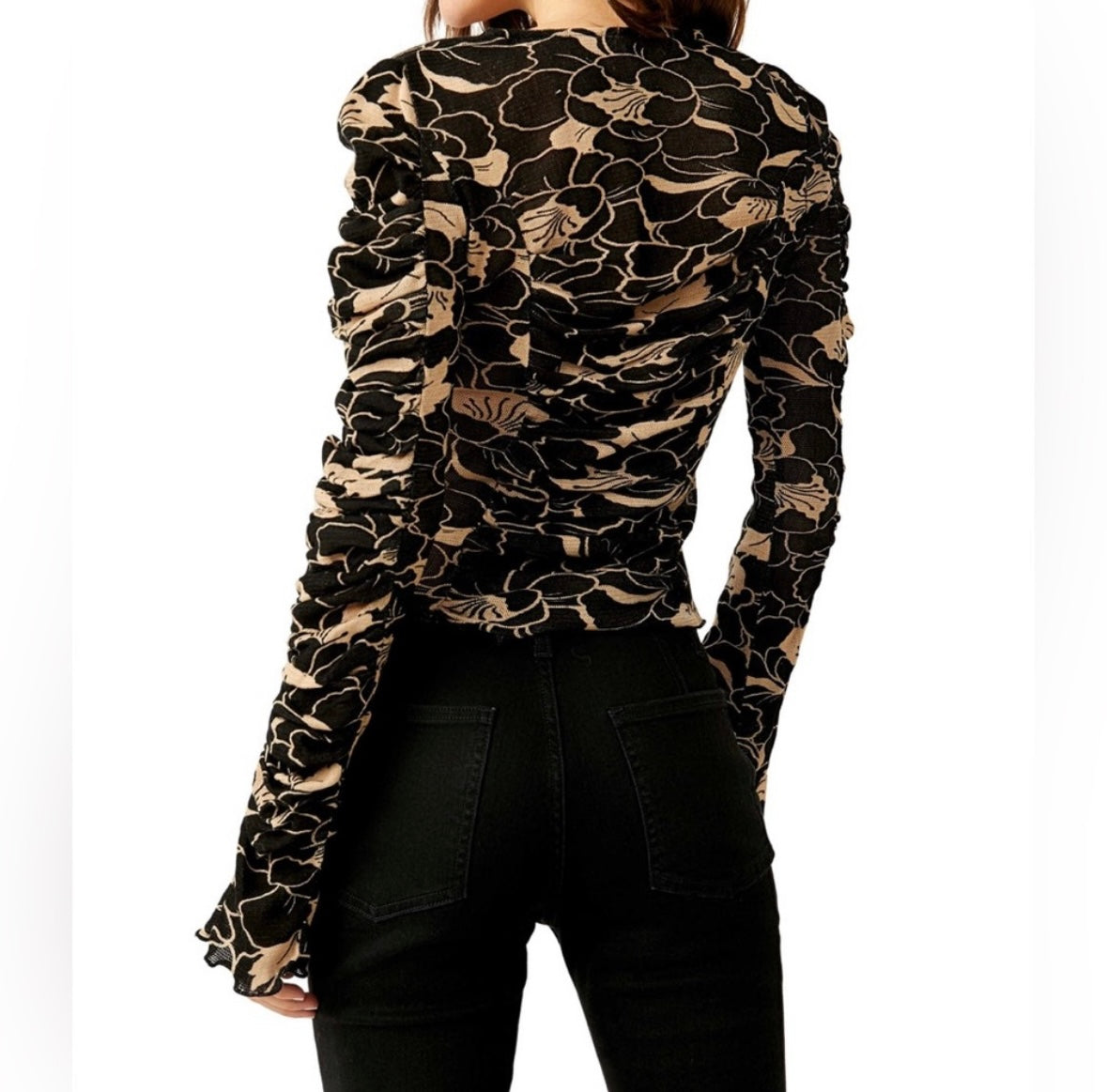 Free People Through The Meadow
Mesh Top Women's XS Black