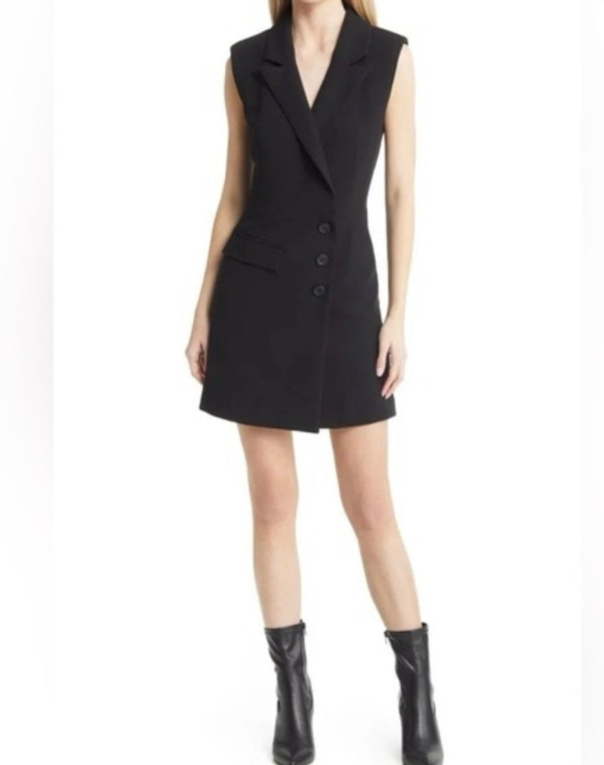 Open Edit Blazer Mini Dress Women’s Medium Black