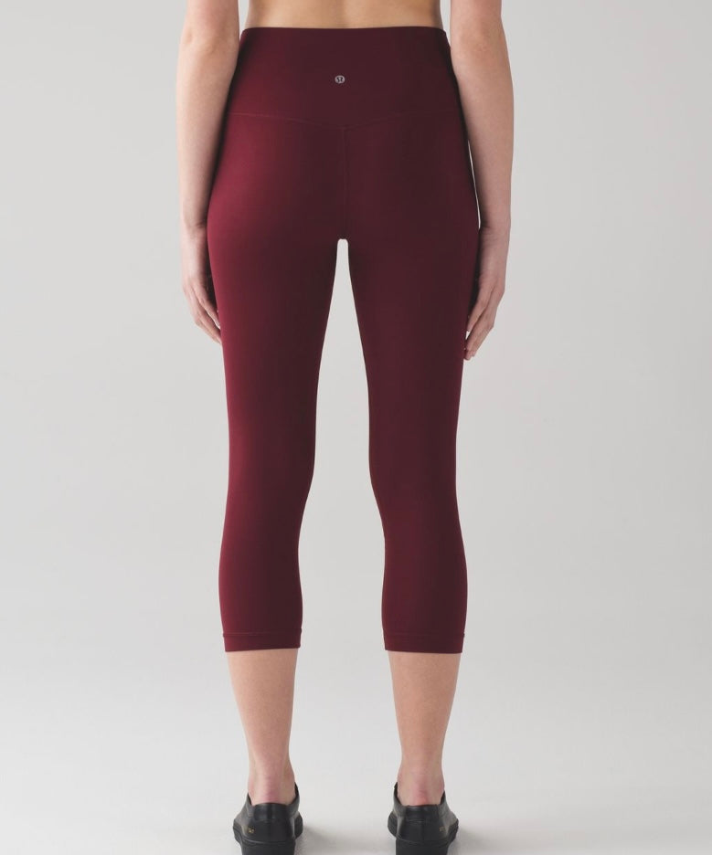 Lululemon Align Crop 19in Leggings Women’s Size 4 Deep Rouge
