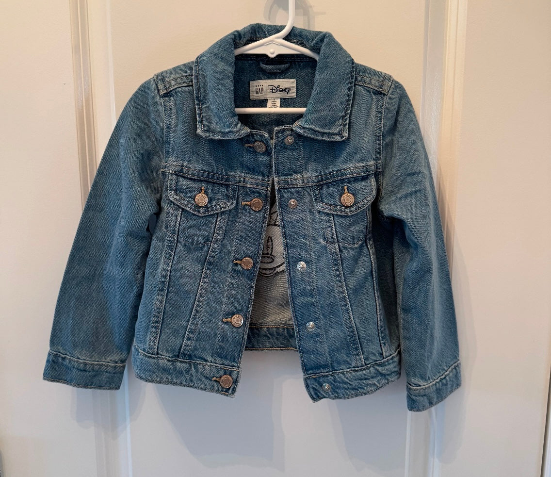 Gap x Disney Minnie Mouse Icon Denim Jacket Toddler Size 4 Years