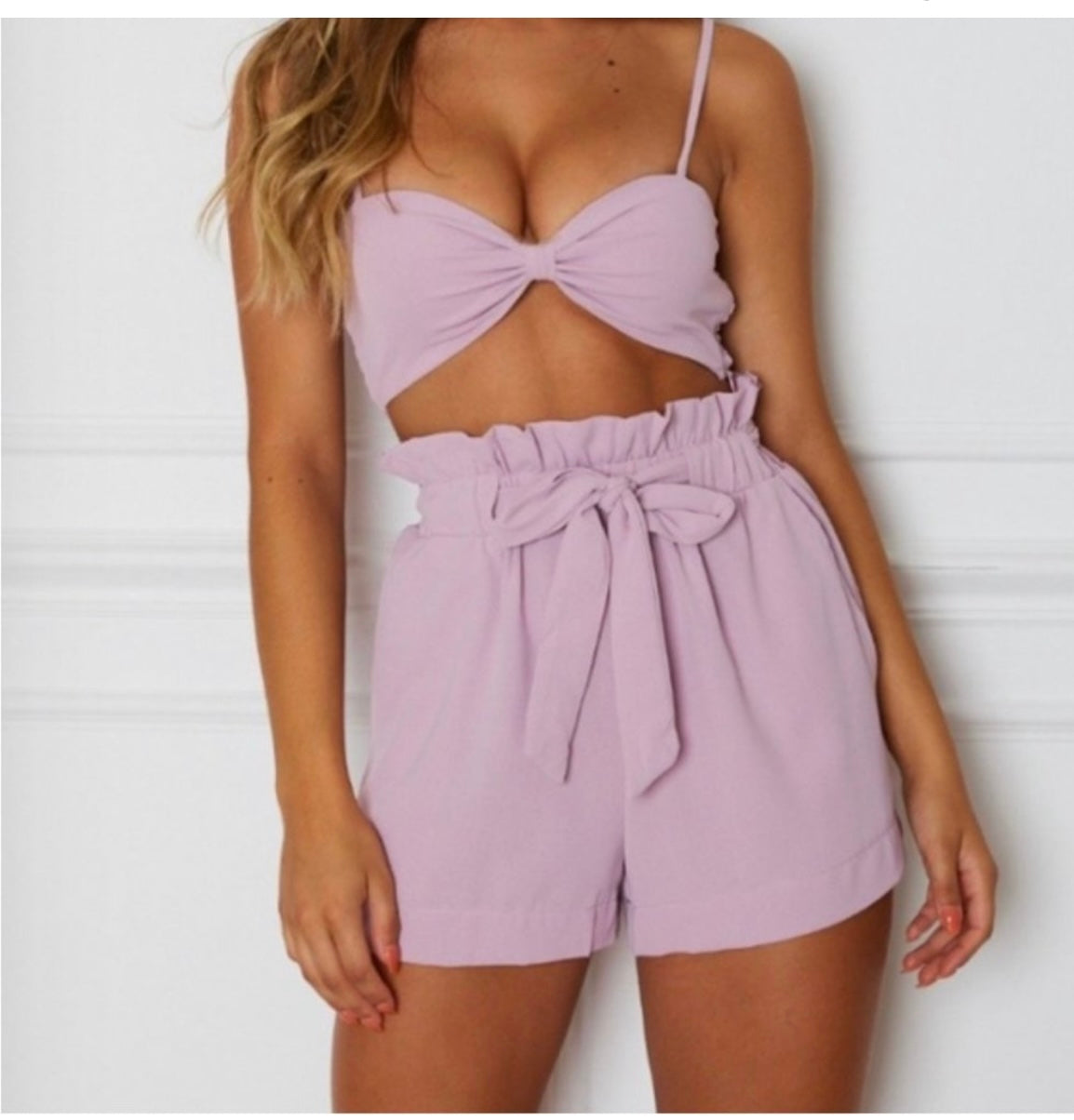 White Fox Matching Set Women’s XS/S Lilac