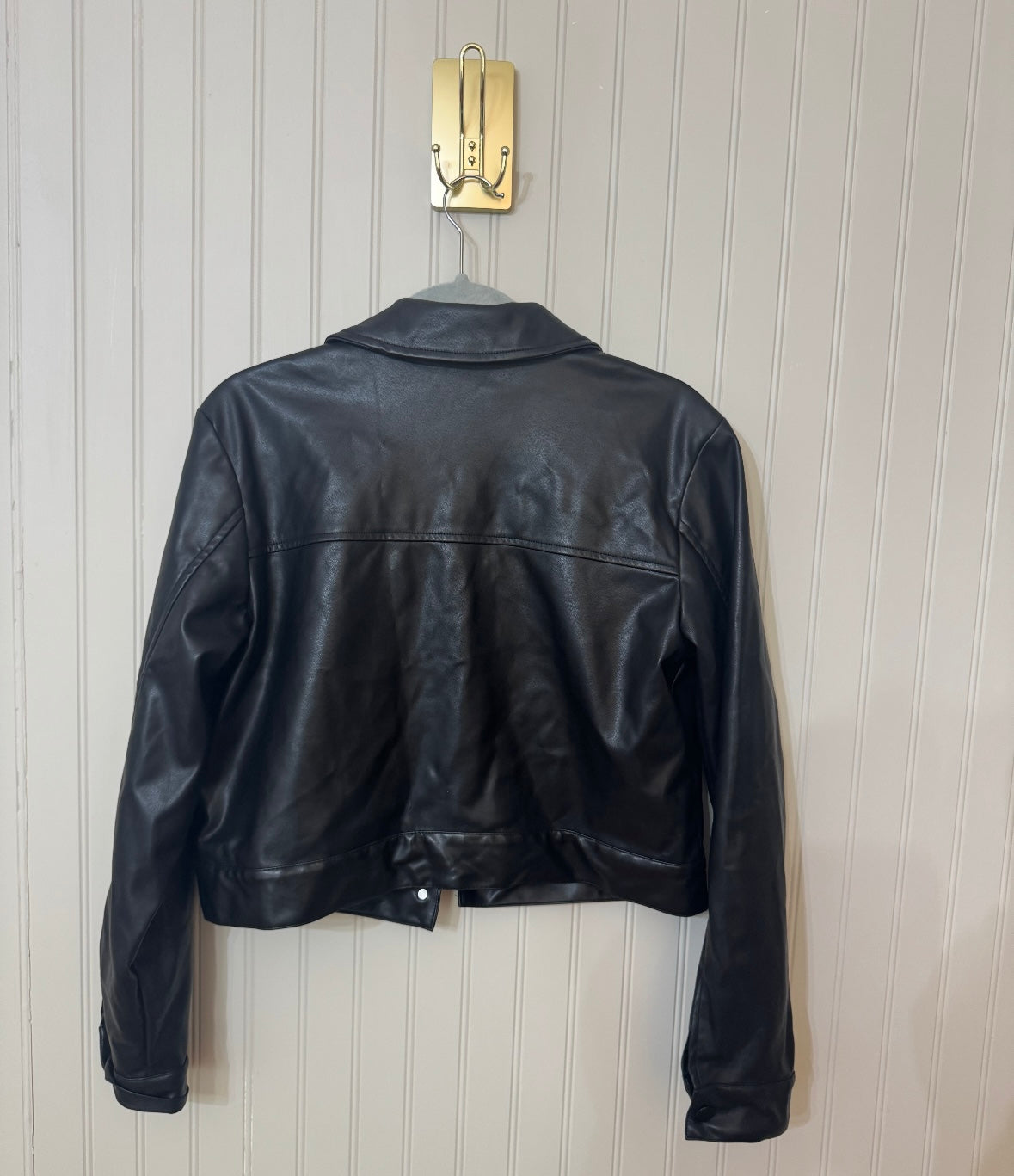 Faux Leather Jacket Women’s Large Black