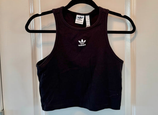 Adidas Cropped Active Tank Women’s Medium Black NWT