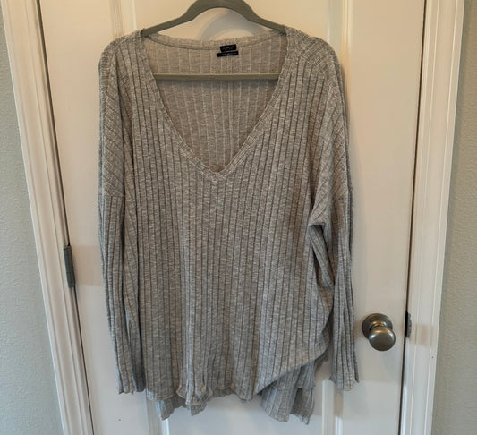 Oversized Knit Sweater Women’s Large Heather Gray