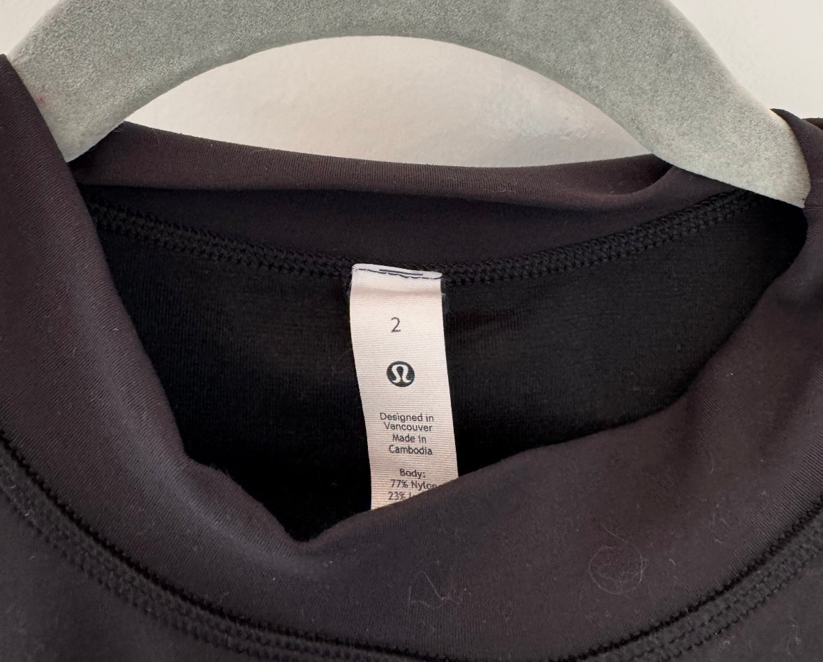 Lululemon High Neck Tank Women’s Size 2 Black