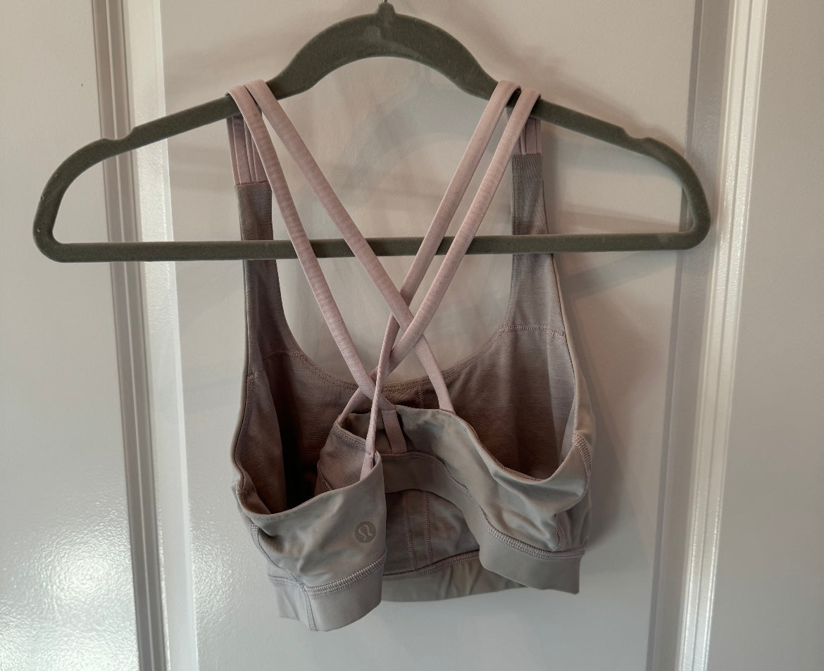 Lululemon Strappy Sports Bra Women’s Size 10 (Band Size 34-36) Gray