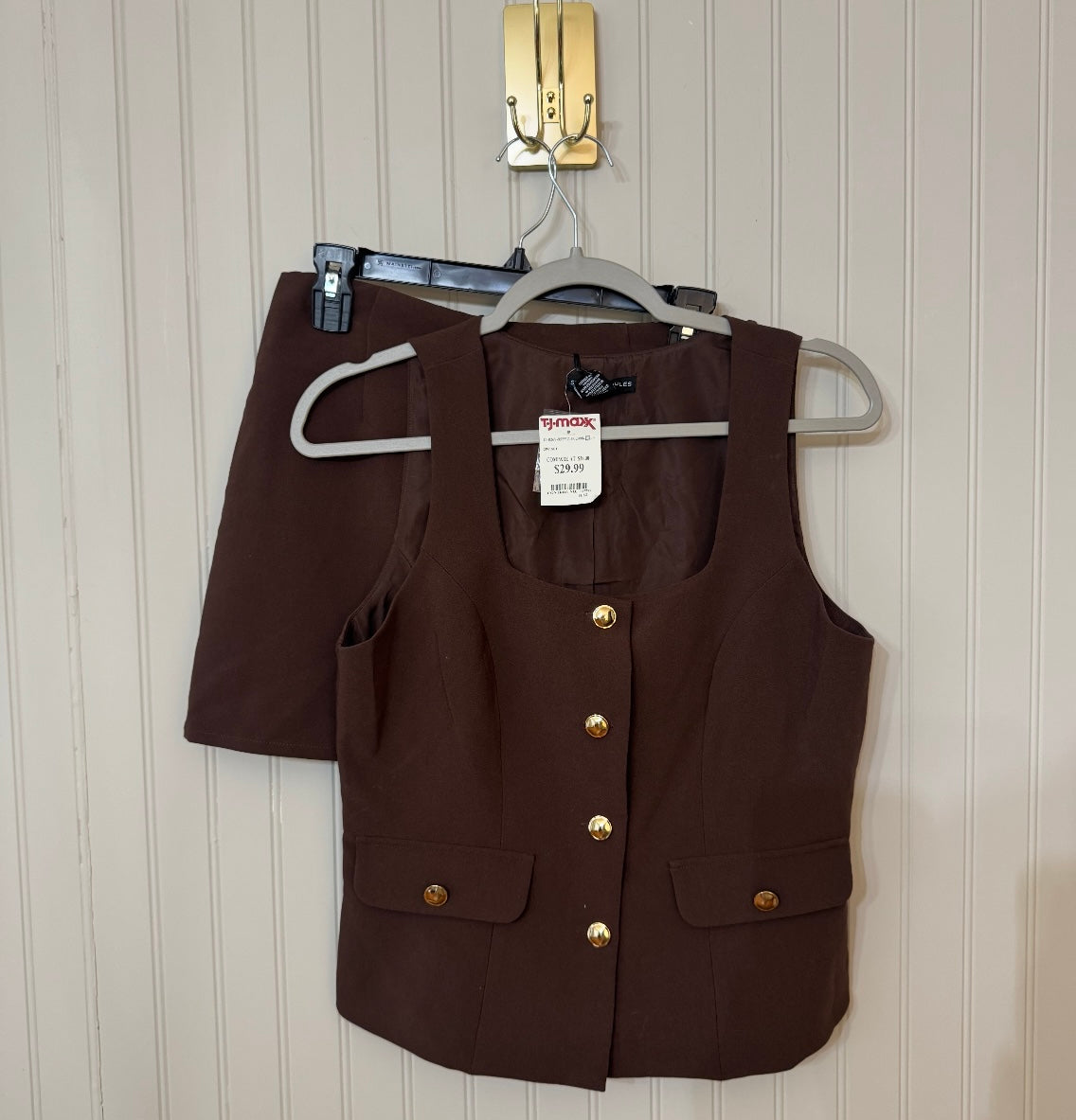 Sincerely Jules Vest and Skirt Matching Set Women’s Large NWT