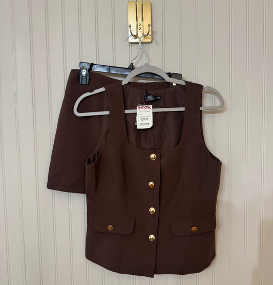 Sincerely Jules Vest and Skirt Matching Set Women’s Large NWT