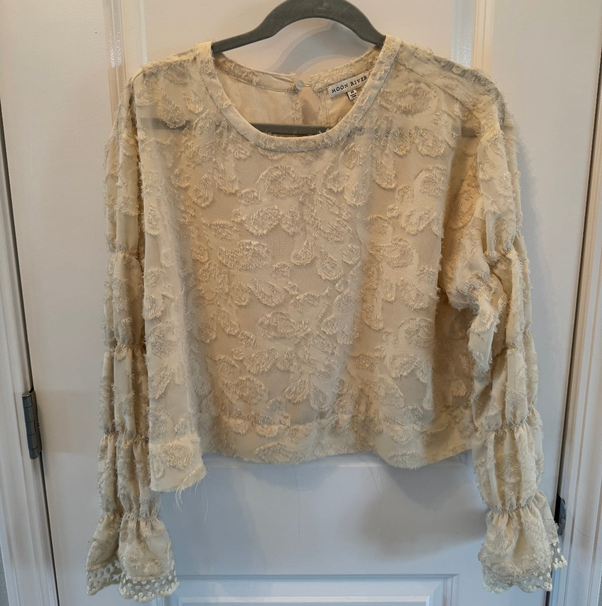 Moon River Lace Top Women’s Medium Cream
