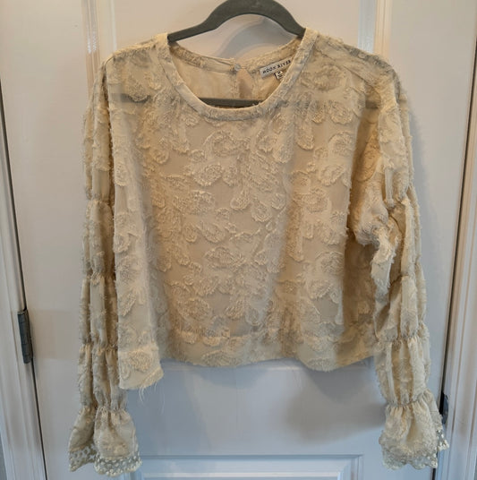 Moon River Lace Top Women’s Medium Cream