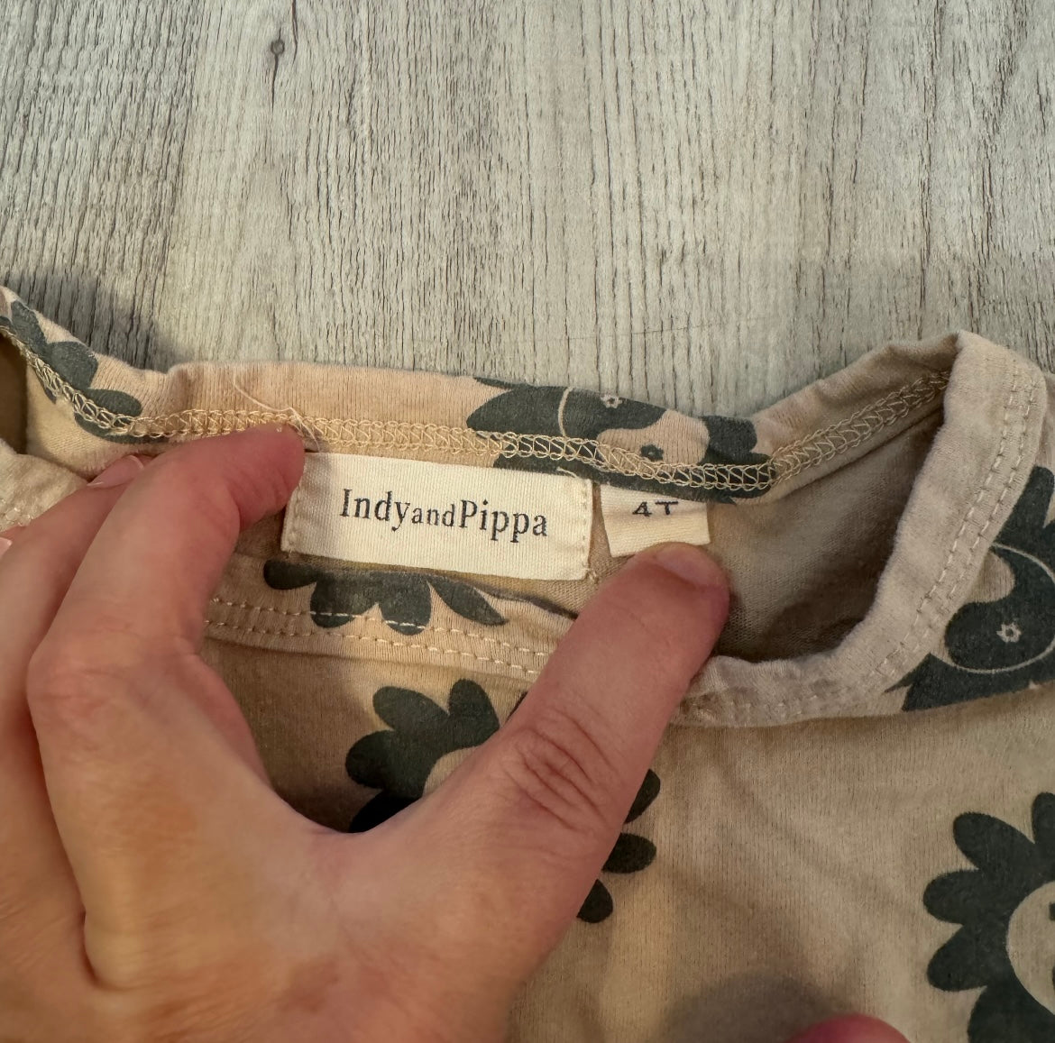 Indy and Pippa Yin and Yang Daydreamer Cotton Matching Set Toddler Girl Size 4T Cream