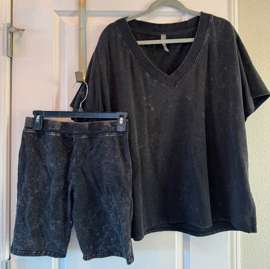 Mono B Mineral Wash Matching Set Women’s Medium Black