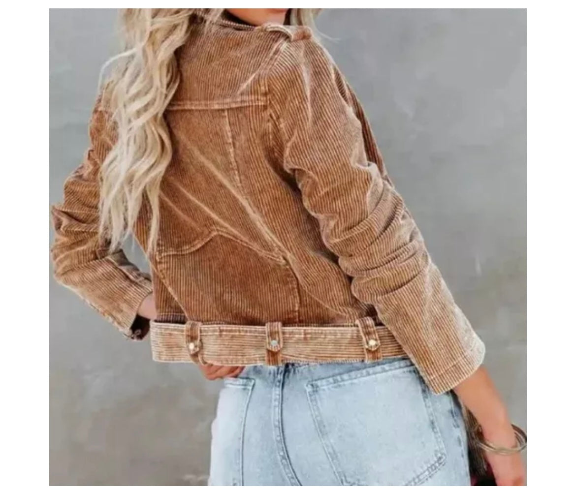 Vici Amaya Pocketed Corduroy
Moto Jacket Women’s Size XL Camel