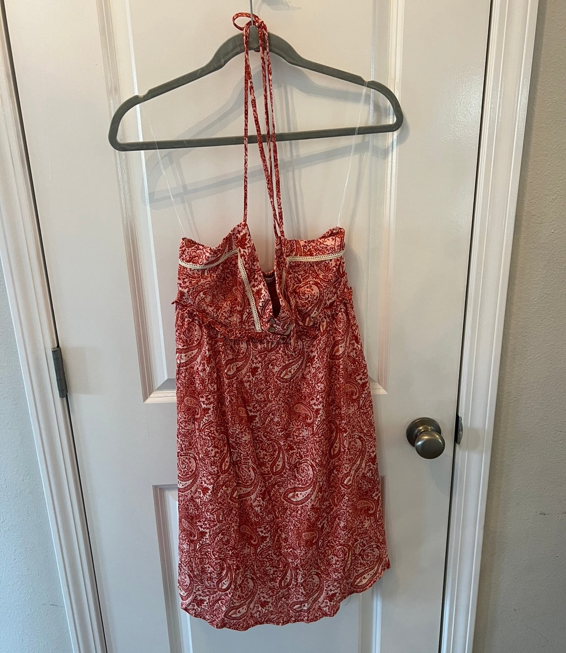 Paisley Bohemian Top Women’s Size Small Red