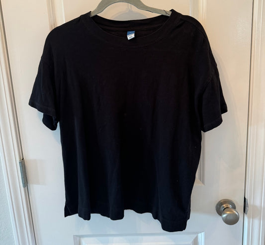 Old Navy Short Sleeve Tee Women’s Size Large Solid Black