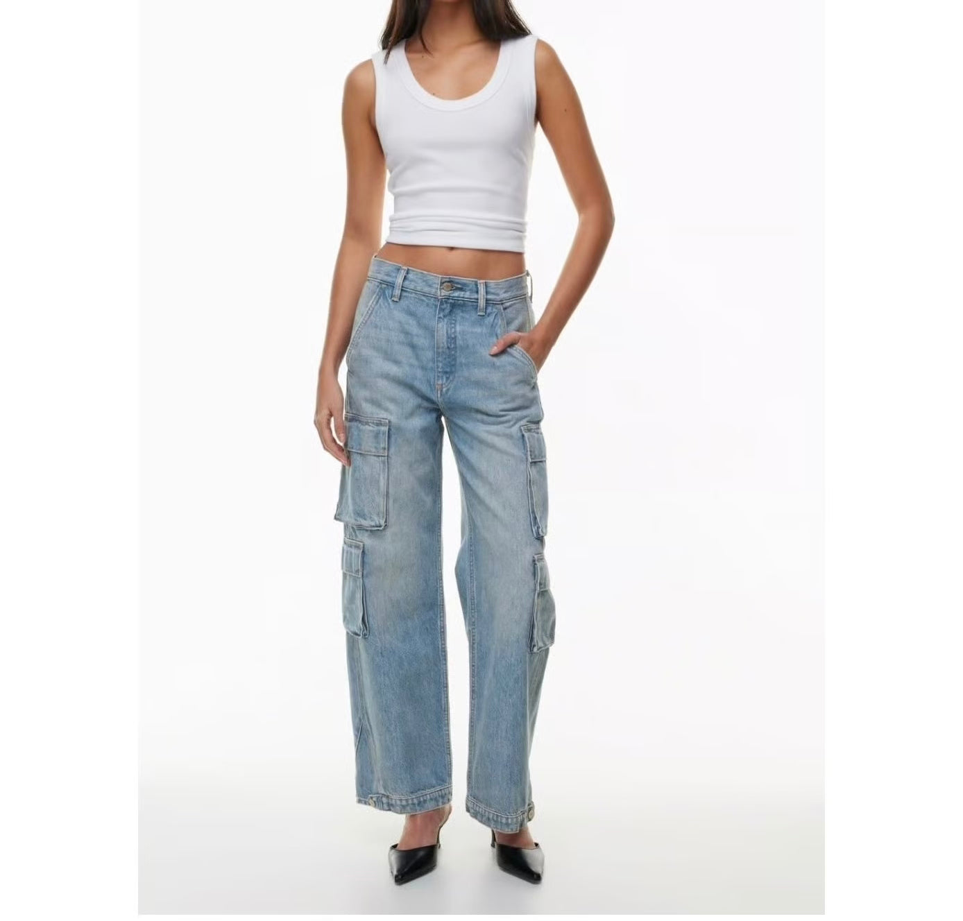 Aritzia x Denim Forum 90s Millie Cargo Jeans Women’s Size 29