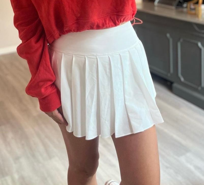 Yogalicious Pleated Active Skirt Women’s Size Large White