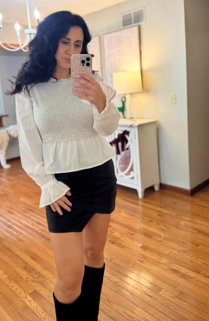 French Connection Layered Sweater Women’s Small Gray