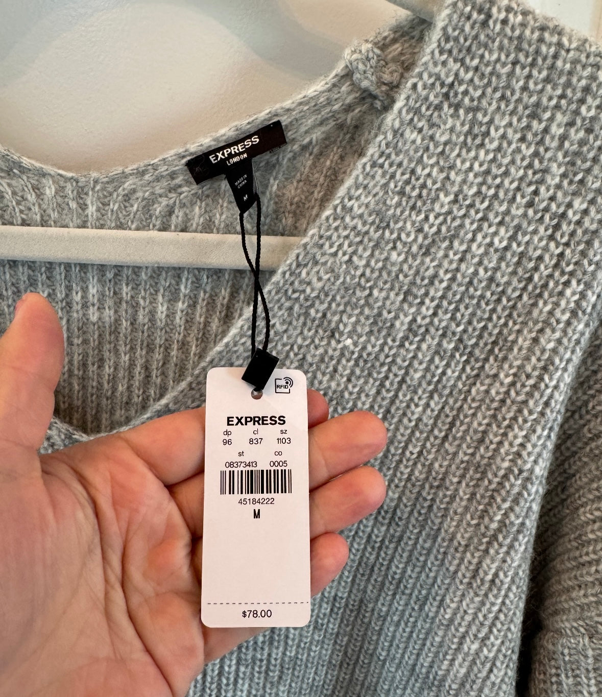 Express Sweater Women’s Medium Gray NWT