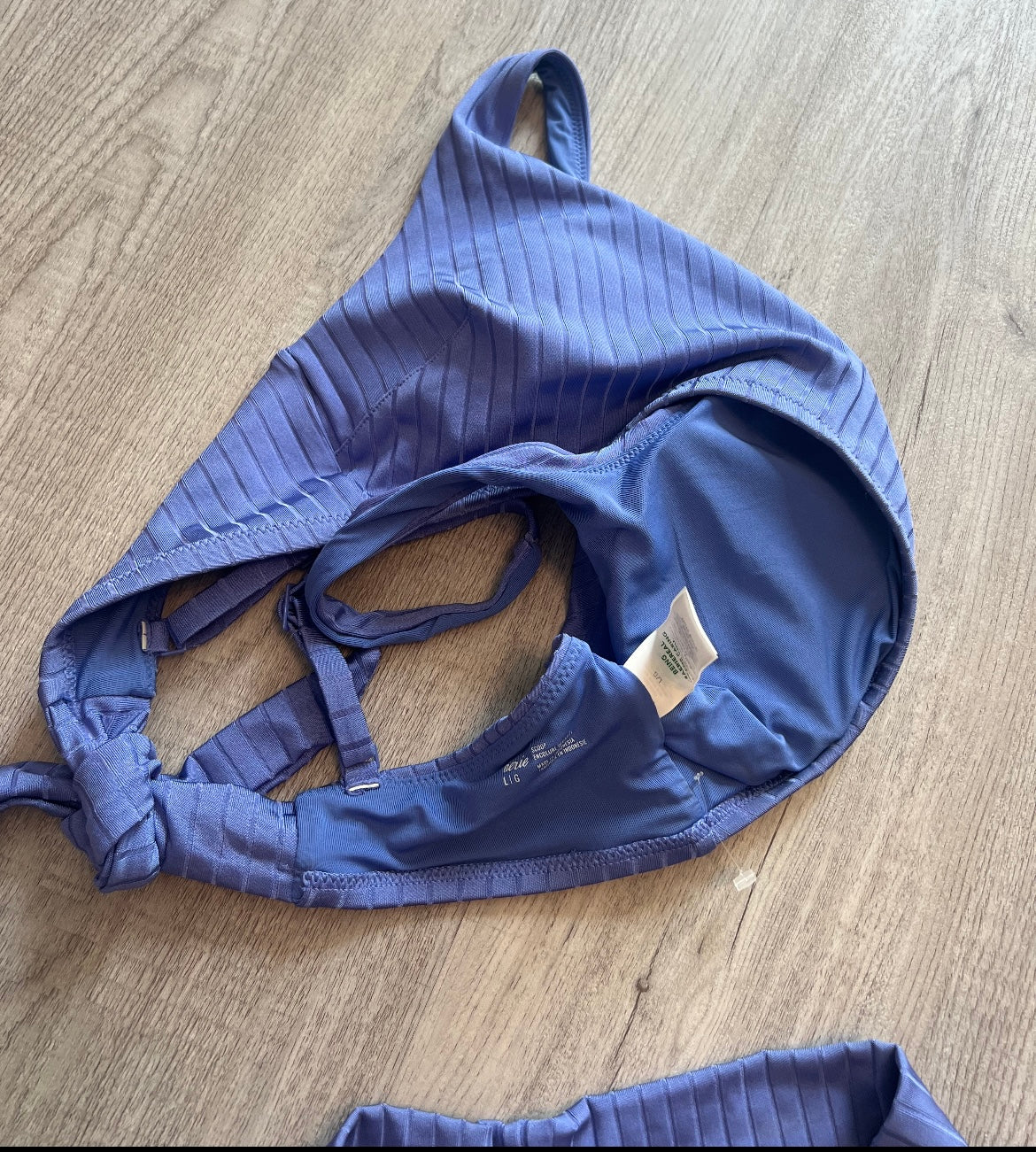 Aerie Ribbed Bikini Women’s Size Medium/Large Periwinkle