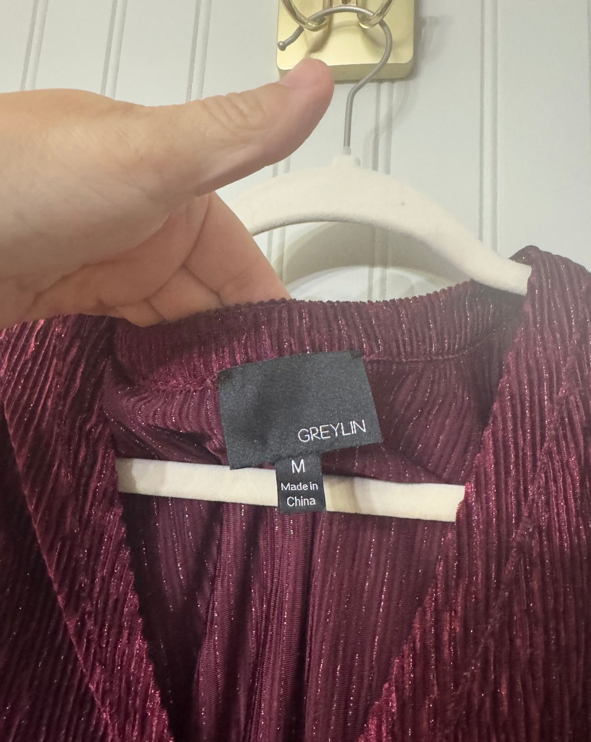 Wrap Top Women’s Medium Burgundy