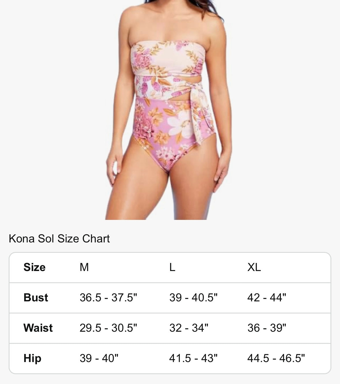 Kona Sole Floral Swimsuit Women’s Medium Pink