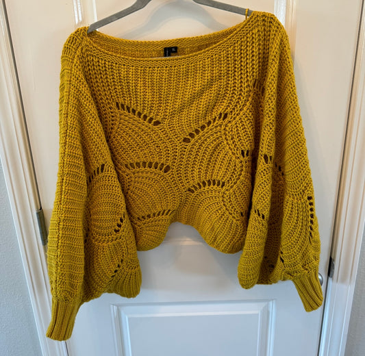 Knit Dolman Sweater Women’s Size XL Mustard