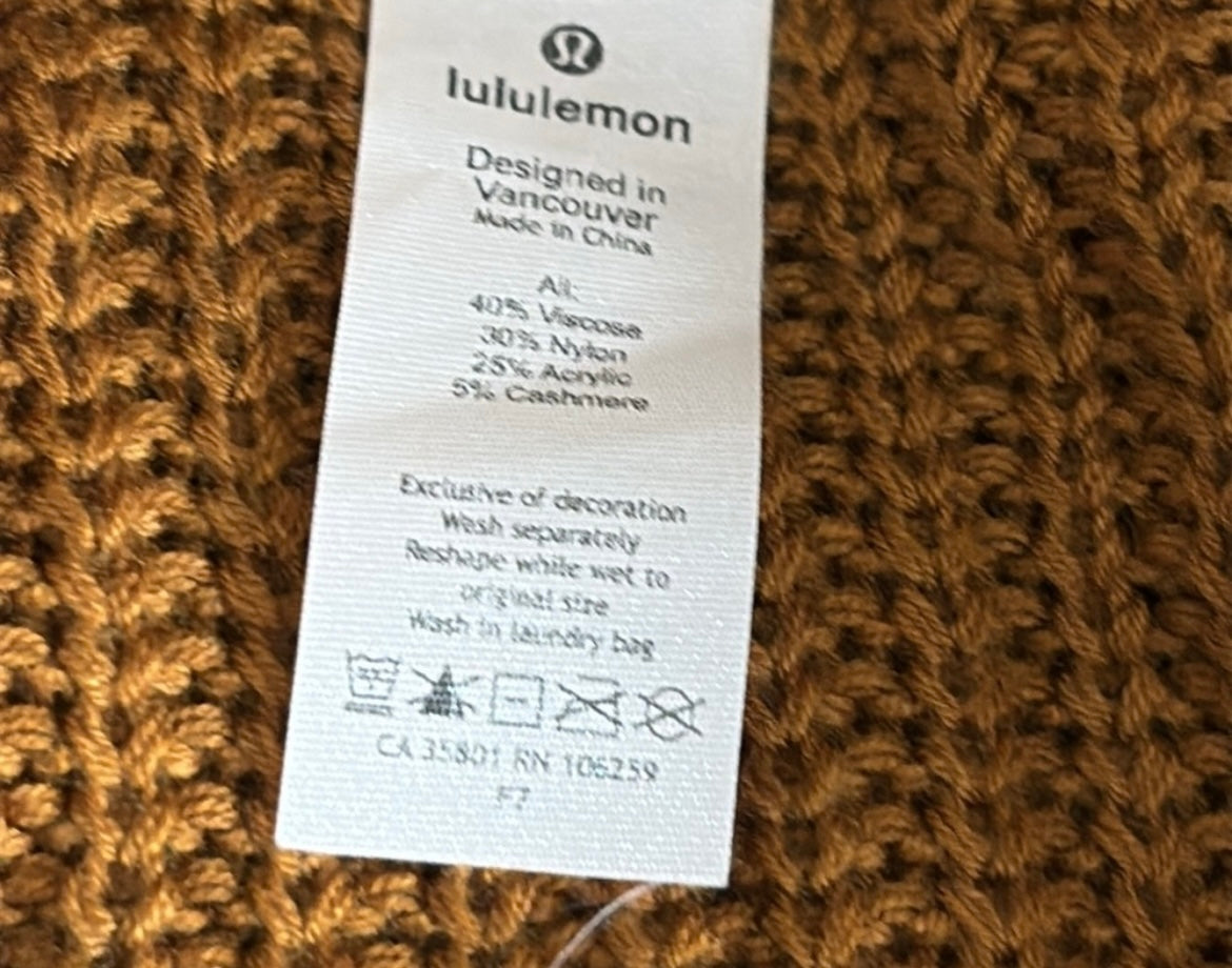 Lululemon Softer Still Cashmere Cardigan Sweater Women’s Size M/L Brown