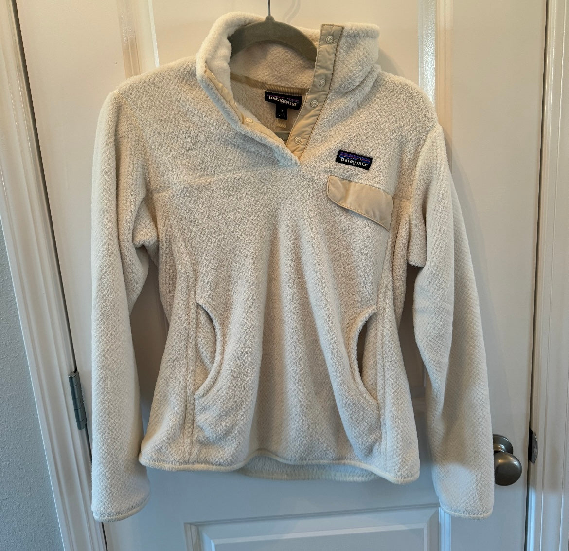 Patagonia Re-Tool Snap Pullover Women’s Size Medium Cream