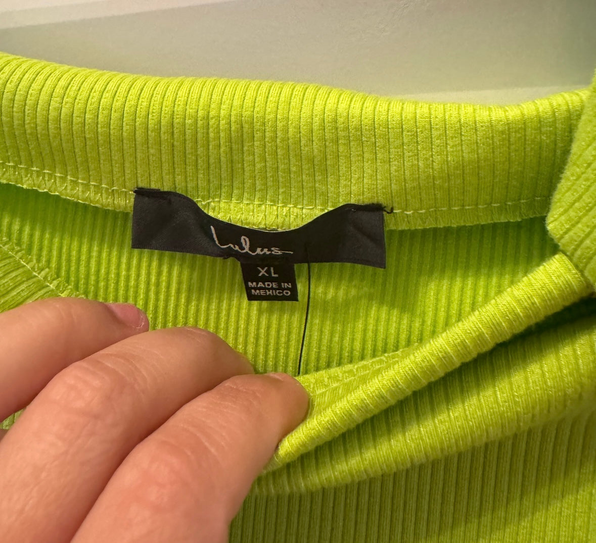 Lulu’s 2 Piece Dress Matching Set Women’s XL Lime NWT