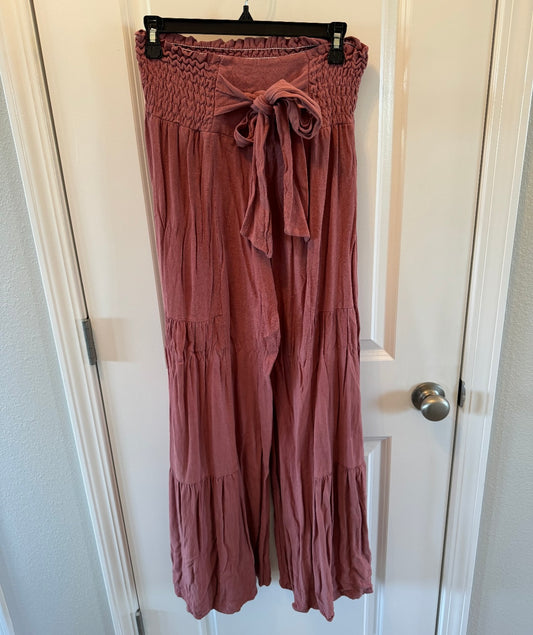 Wide Leg Beach Pants Women’s Size Medium Mauve