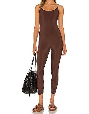 Revolve Onzie Warrior Ribbed Bodysuit Women’s Size S/M Brown NWT
