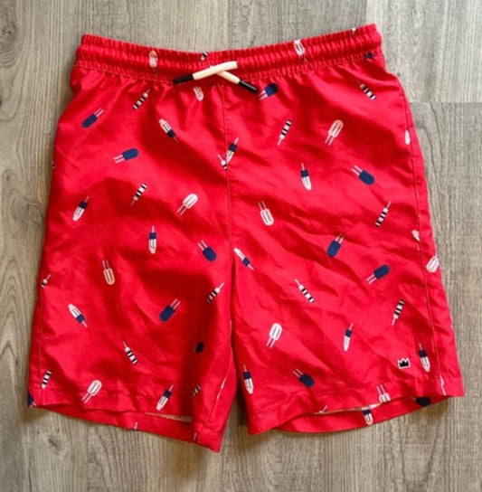 Crown & Ivy Popsicle Print Swim Trunks Boys Size Medium Red