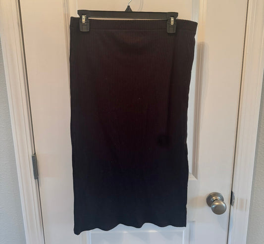 Ribbed Midi Skirt Women’s Medium Black