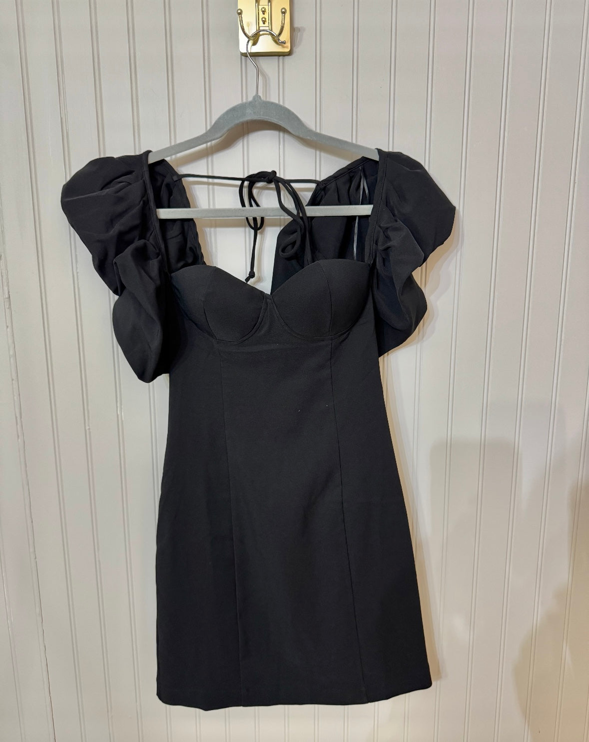 Miou Muse Puff Sleeve Bustier Dress Women’s Small Black