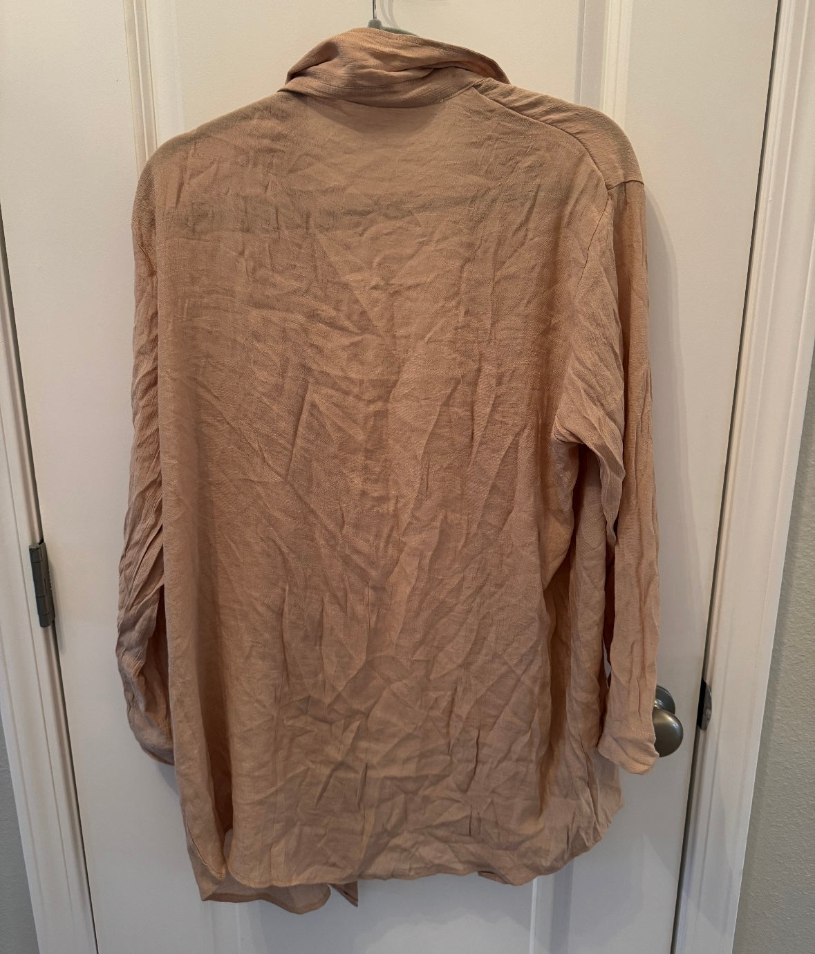 Button Front Top Women’s One Size Tan