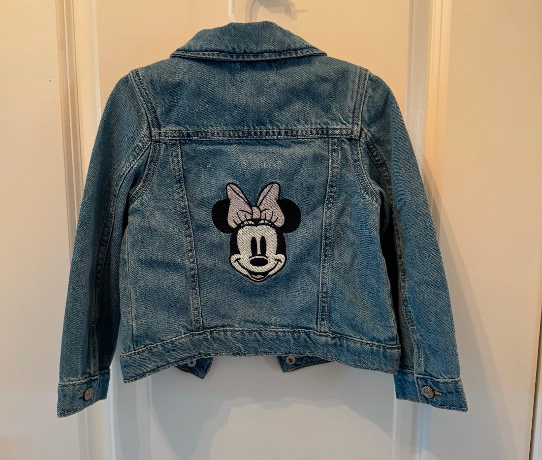 Gap x Disney Minnie Mouse Icon Denim Jacket Toddler Size 4 Years