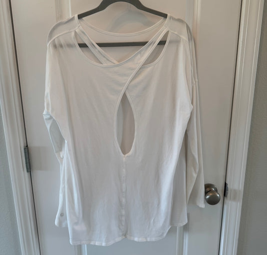 Lululemon Open Back Top Women’s Size 12 White